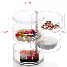 Load image into Gallery viewer, 360 Degree Rotation Transparent Acrylic Cosmetics Storage Box Fashion Spin Multi-Function Detachable Makeup Beauty Organizer
