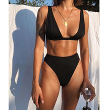 Load image into Gallery viewer, New Sexy Bikini 2021 Solid Swimsuit Women Swimwear Push Up Bikini Set Brazilian Bathing Suit Summer Beach Wear Swimming Suit XL

