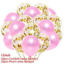 Load image into Gallery viewer, 20pcs Rose Gold Mixed Balloons Wedding Birthday Table Decoration Baby Shower Boy Girl Hen Bachelorette Party DIY New Year
